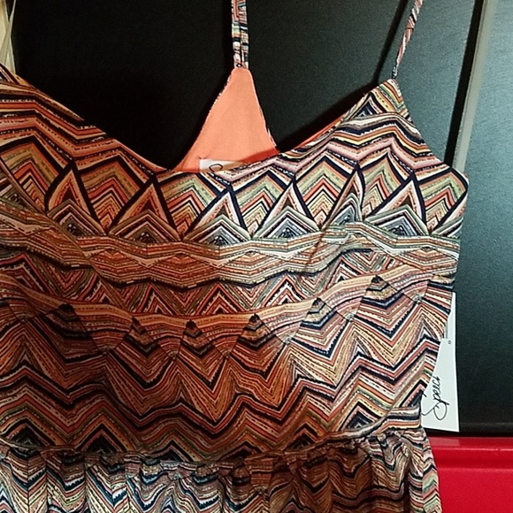 Speechless Orange Yellow Spaghetti T Strap - Picture 2 of 5